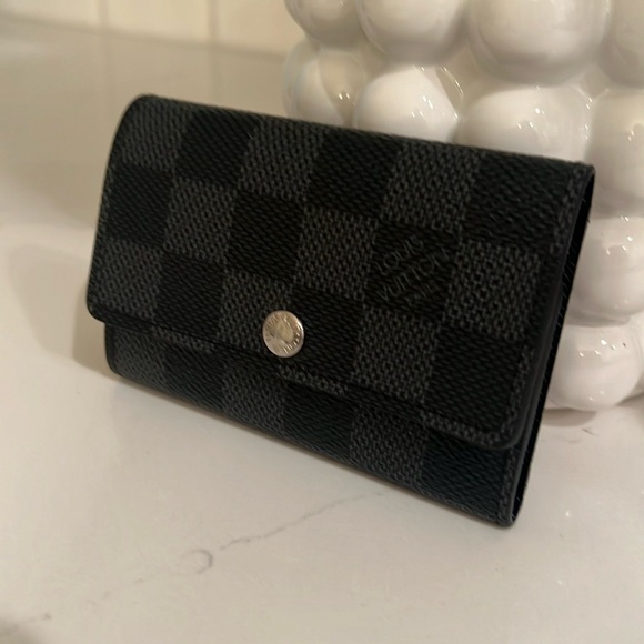 🖤LOUIS VUITTON Damier Graphite Multicles 6 Key Holder Key Case Excellent Unisex - Picture 2 of 13